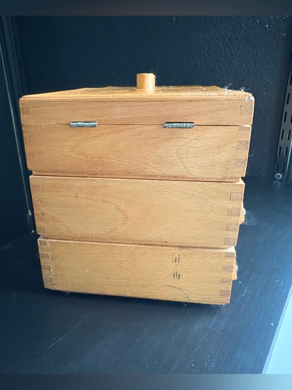 Vintage Multi compartment sewing box jewelry box - Picture 5 of 16